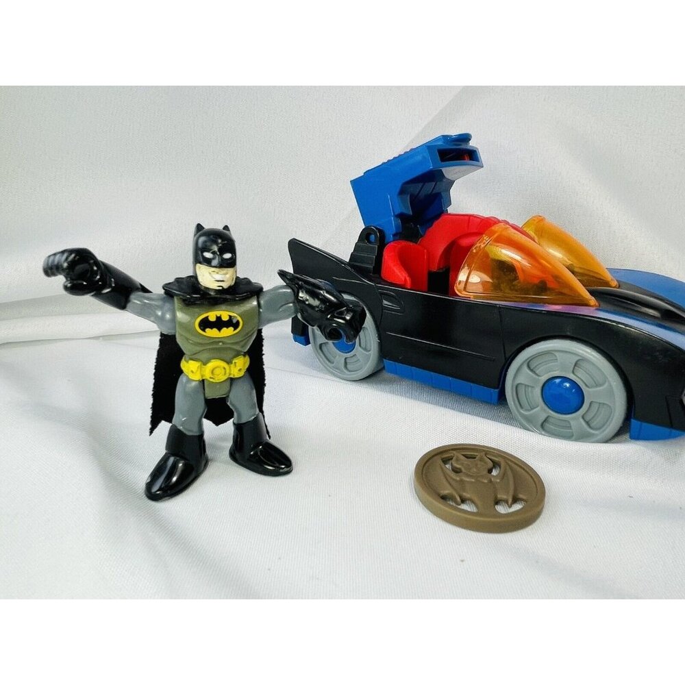 Fisher Price Imaginext DC Super Friends Batman Original Batmobile Car Flicker Li